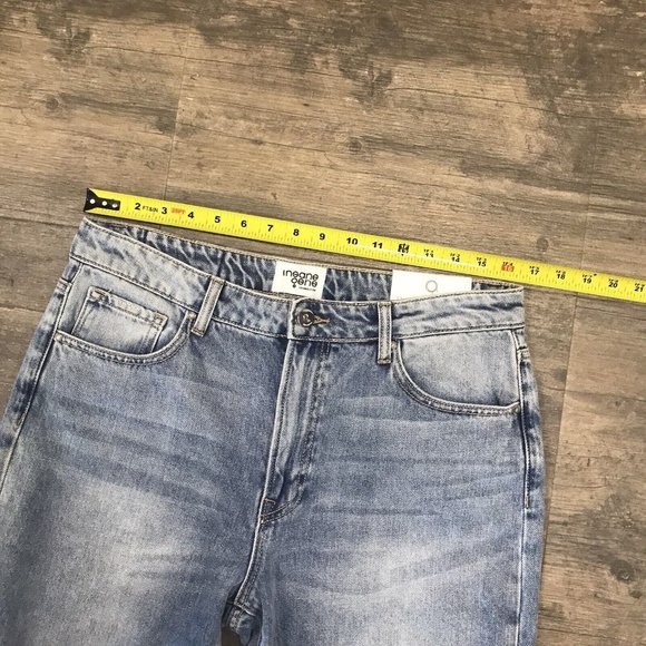 NWT Insane‎ Oene Jeans Womens 11/29w Hi-Waisted Straight Destroyed Cut Ankle $57 - Picture 7 of 11